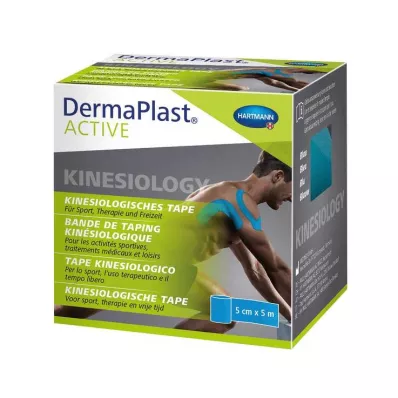 Fita Dermaplast Active Kinesiology 5 cmx5 m azul, 1 un Fita Dermaplast Active Kinesiology 5 cmx5 m azul, 1 un
