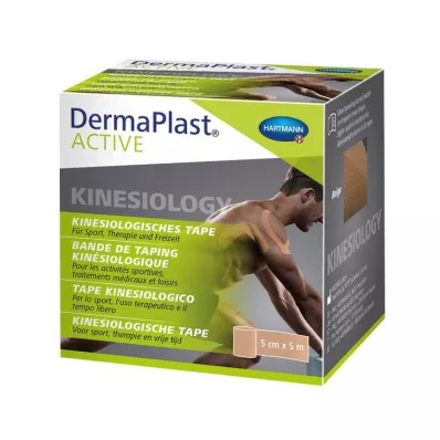 Fita Dermaplast Active Kinesiology 5 cmx5 m bege, 1 un Fita Dermaplast Active Kinesiology 5 cmx5 m bege, 1 un