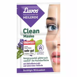 LUVOS Máscara de limpeza de argila cicatrizante cosméticos naturais, 2X7,5 ml