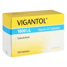 VIGANTOL 1,000 I.U. Vitamin D3 Tablets, 200 Capsules