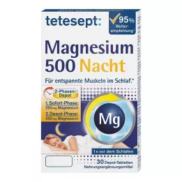 TETESEPT Magnésio 500 Comprimidos de noite, 30 cápsulas