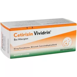 CETIRIZIN Vividrin 10 mg comprimidos revestidos por película, 100 unid
