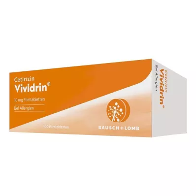 Cetirizina Vividrin® - comprimidos anti-alérgicos de ação rápida, 100 unidades Cetirizina Vividrin® - comprimidos anti-alérgicos de ação rápida, 100 unidades