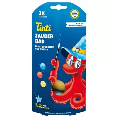 Pacote de banho mágico Tinti com 3 tigelas expositoras, 3X40 g Pacote de banho mágico Tinti com 3 tigelas expositoras, 3X40 g