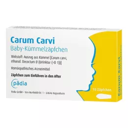 CARUM CARVI Supositórios de cominho para bebé, 10 unid
