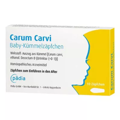 CARUM CARVI Supositórios de cominho para bebé, 10 unid CARUM CARVI Supositórios de cominho para bebé, 10 unid