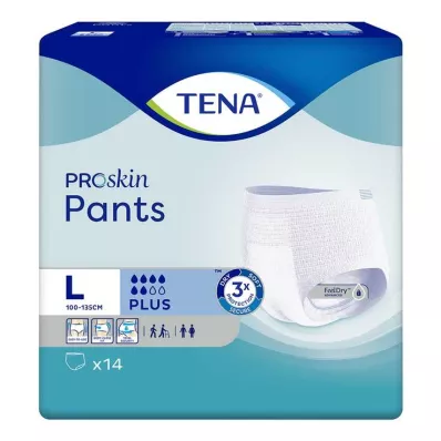 TENA PANTS mais calças descartáveis L, 14 peças