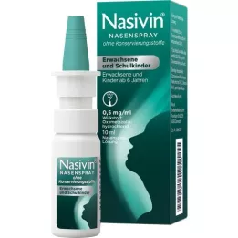 NASIVIN Spray nasal sem contras, para adultos e crianças em idade escolar, 10 ml