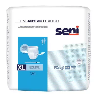 SENI Cuecas para incontinência Active Classic descartáveis XL, 30 unidades