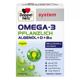 DOPPELHERZ Cápsulas de sistema de ervas Omega-3, 60 Cápsulas