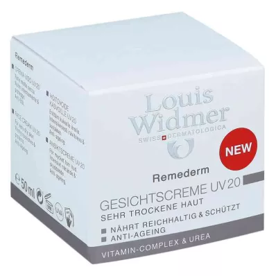 WIDMER Creme facial Remederm UV 20 ligeiramente perfumado, 50 ml WIDMER Creme facial Remederm UV 20 ligeiramente perfumado, 50 ml