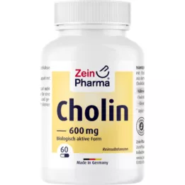 CHOLIN 600 mg puro de bitartarato cápsulas vegetais, 60 unid