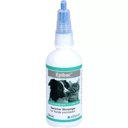 EPIBAC Solução alcalina de limpeza de ouvidos para cães/gatos, 100 ml