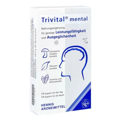 TRIVITAL Cápsulas mentais, 28 unidades