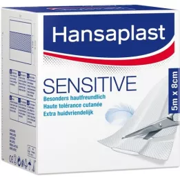 HANSAPLAST Emplastros sensíveis 8 cmx5 m rolo, 1 pc