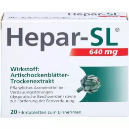 HEPAR-SL 640 mg comprimidos revestidos por película, 20 unidades