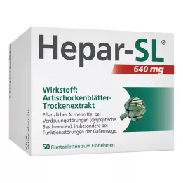HEPAR-SL 640 mg comprimidos revestidos por película, 50 unidades