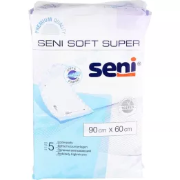 SENI Almofada de proteção de cama Soft Super 90x60 cm, 5 peças