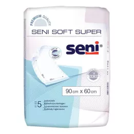 SENI Almofada de proteção de cama Soft Super 90x60 cm, 5 peças
