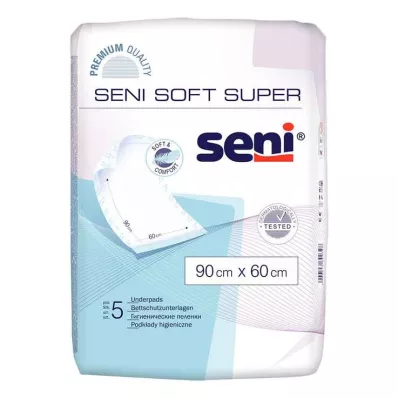 SENI Almofada de proteção de cama Soft Super 90x60 cm, 5 peças