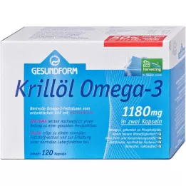 GESUNDFORM Cápsulas de óleo de krill 1180 mg Antártico, 120 unid