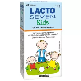 LACTO SEVEN Kids Strawberry-Raspberry Flavour Tablets, 20 unid
