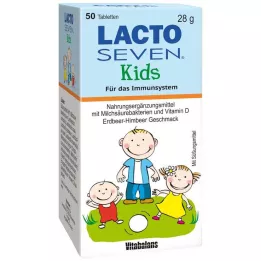 LACTO SEVEN Kids Strawberry-Raspberry Flavour Tablets, 50 unid