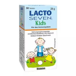 LACTO SEVEN Kids Strawberry-Raspberry Flavour Tablets, 50 unid