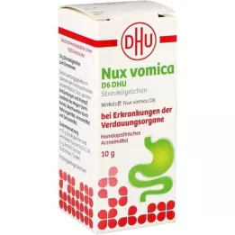 NUX VOMICA D 6 DHU Glob. para doenças do aparelho digestivo, 10 g