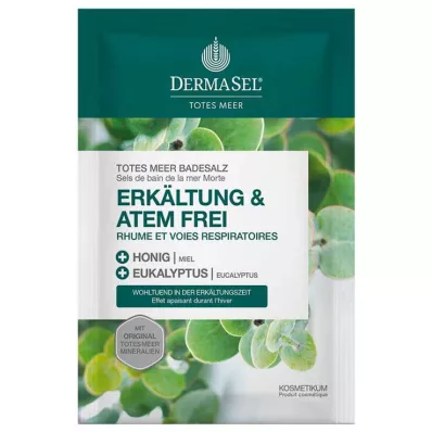DERMASEL Sais de banho do Mar Morto para constipações & Sem hálito, 80 g DERMASEL Sais de banho do Mar Morto para constipações & Sem hálito, 80 g