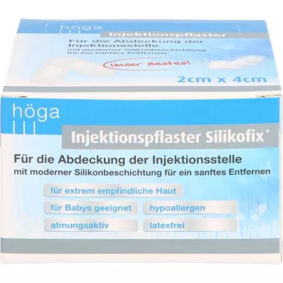 INJEKTIONSPFLASTER Silikofix 2x4 cm Höga, 100 pcs