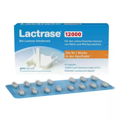 LACTRASE 12.000 FCC cápsulas, 45 pcs LACTRASE 12.000 FCC cápsulas, 45 pcs