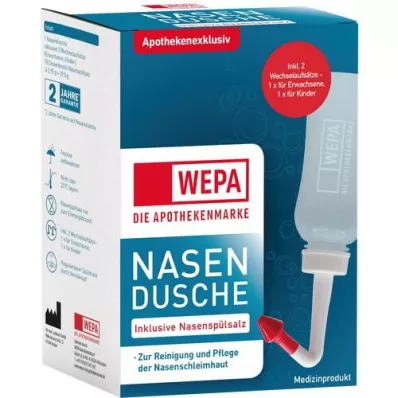 WEPA Duche nasal com 10x2,95 g de sal para lavagem nasal, 1 P