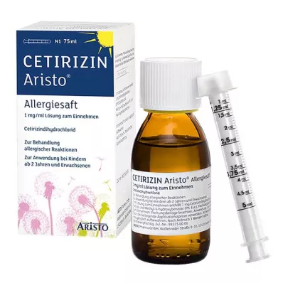CETIRIZIN Aristo allergy juice 1 mg/ml solução oral, 75 ml