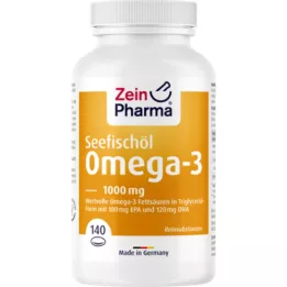 OMEGA-3 cápsulas de gelatina mole de óleo de peixe do mar 1000 mg dose elevada, 140 pcs