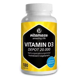 VITAMIN D3 20.000 U.I. Depot comprimidos de dose elevada, 180 unidades