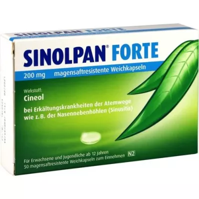 SINOLPAN forte 200 mg cápsulas moles com revestimento entérico, 50 unid