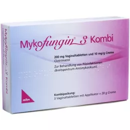 MYKOFUNGIN 3 Combi 200 mg comprimido vaginal + 10 mg/g cre., 1 P