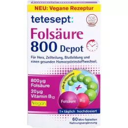 TETESEPT Ácido fólico 800 Depot Tablets, 60 Cápsulas