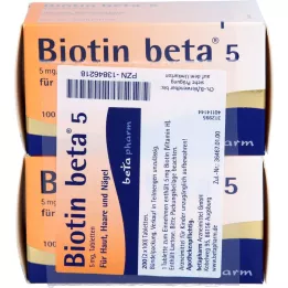 BIOTIN BETA 5 comprimidos, 200 unidades