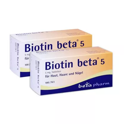 Biotina beta 5 comprimidos, 200 unidades Biotina beta 5 comprimidos, 200 unidades
