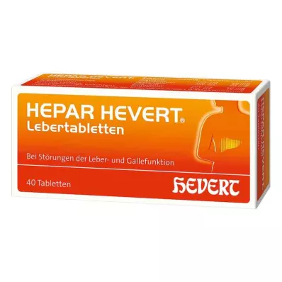 HEPAR HEVERT Comprimidos para o fígado, 40 unidades HEPAR HEVERT Comprimidos para o fígado, 40 unidades