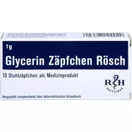 GLYCERIN ZÄPFCHEN Rösch 1 g contra a obstipação, 10 unid