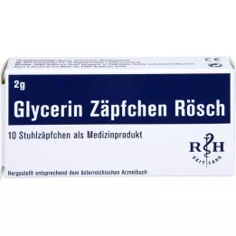 GLYCERIN ZÄPFCHEN Rösch 2 g contra a obstipação, 10 unid