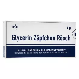 GLYCERIN ZÄPFCHEN Rösch 2 g contra a obstipação, 10 unid
