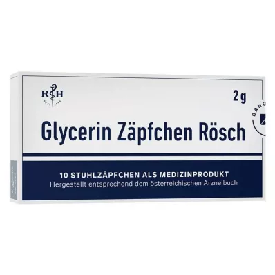 Supositórios de glicerina Rösch 2 g contra prisão de ventre, 10 unid Supositórios de glicerina Rösch 2 g contra prisão de ventre, 10 unid