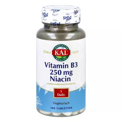 VITAMIN B3 NIACIN 250 mg comprimidos, 100 unid
