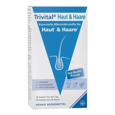 Cápsulas trivital para pele + cabelo, 56 peças