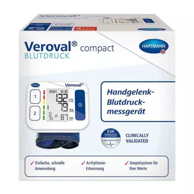 VEROVAL Medidor de tensão arterial de pulso compacto, 1 unidade VEROVAL Medidor de tensão arterial de pulso compacto, 1 unidade