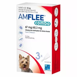 AMFLEE combo 67/60,3mg Lsg.z.Auftr.f.Hunde 2-10kg, 3 pcs